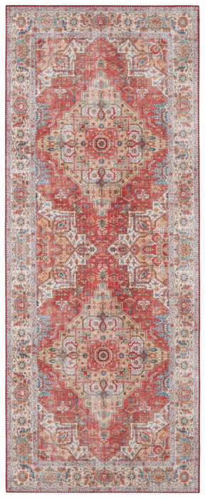 Nouristan asmar sylla brick red Red Living Room Moroccan Rug.