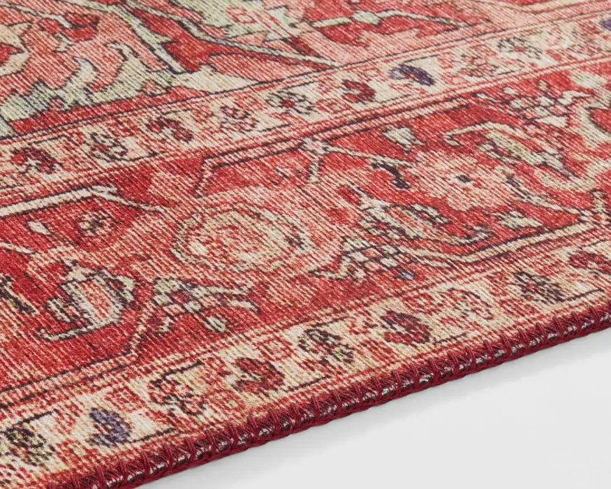 Nouristan asmar leta red Red Living Room Moroccan Rug.