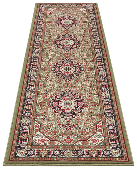 Nouristan mirkan isfahan green Green Living Room Moroccan Rug.