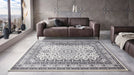 Nouristan mirkan tabriz cream grey Grey, Cream Living Room Moroccan Rug.