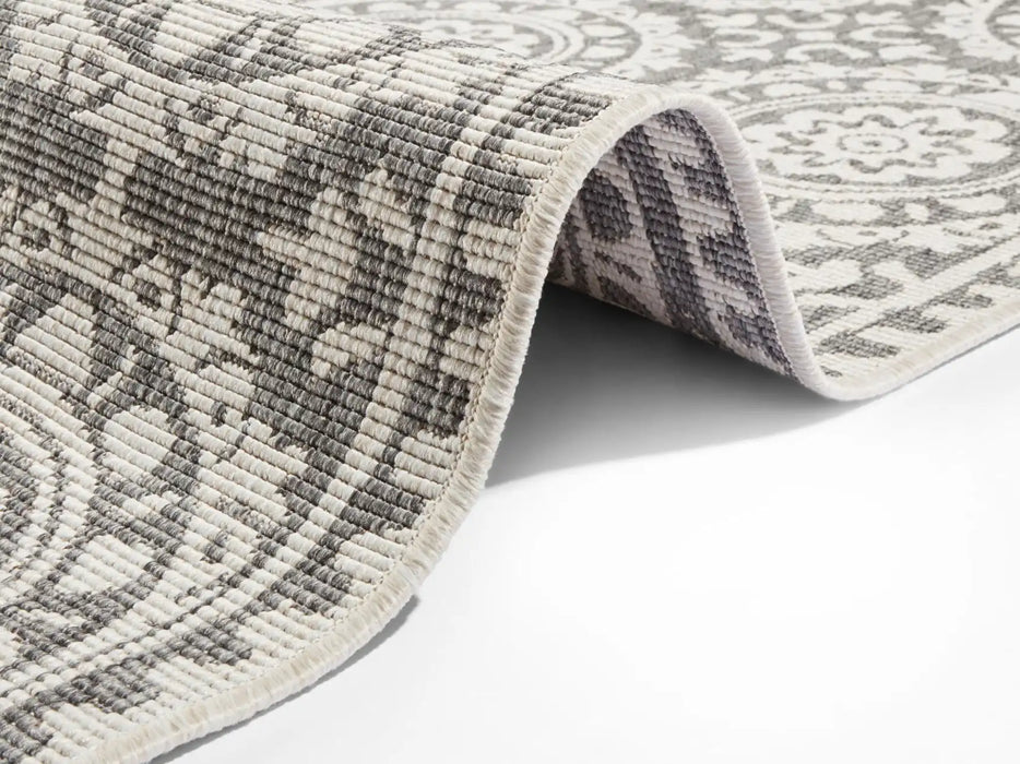 NorthRugs twin supreme jardin grey cream Grey Living Room Striped Rug.