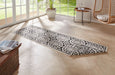 NorthRugs twin supreme jardin black cream Black Living Room Striped Rug.