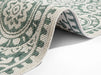 NorthRugs twin supreme jardin green cream Green Living Room Striped Rug.