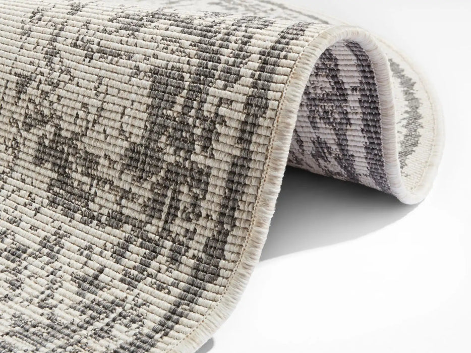 NorthRugs twin supreme borbon grey cream Grey Living Room Striped Rug.