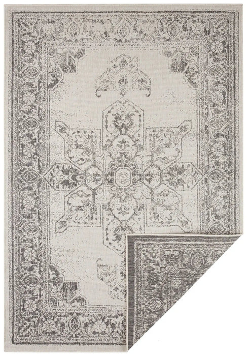 NorthRugs twin supreme borbon grey cream Grey Living Room Striped Rug.
