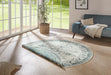 NorthRugs twin supreme borbon green cream Green Living Room Striped Rug.