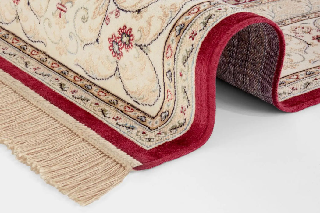 Nouristan naveh antik medallion red Red Living Room Moroccan Rug.