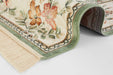 Nouristan naveh flowers green Green, Multicoloured Living Room Moroccan Rug.