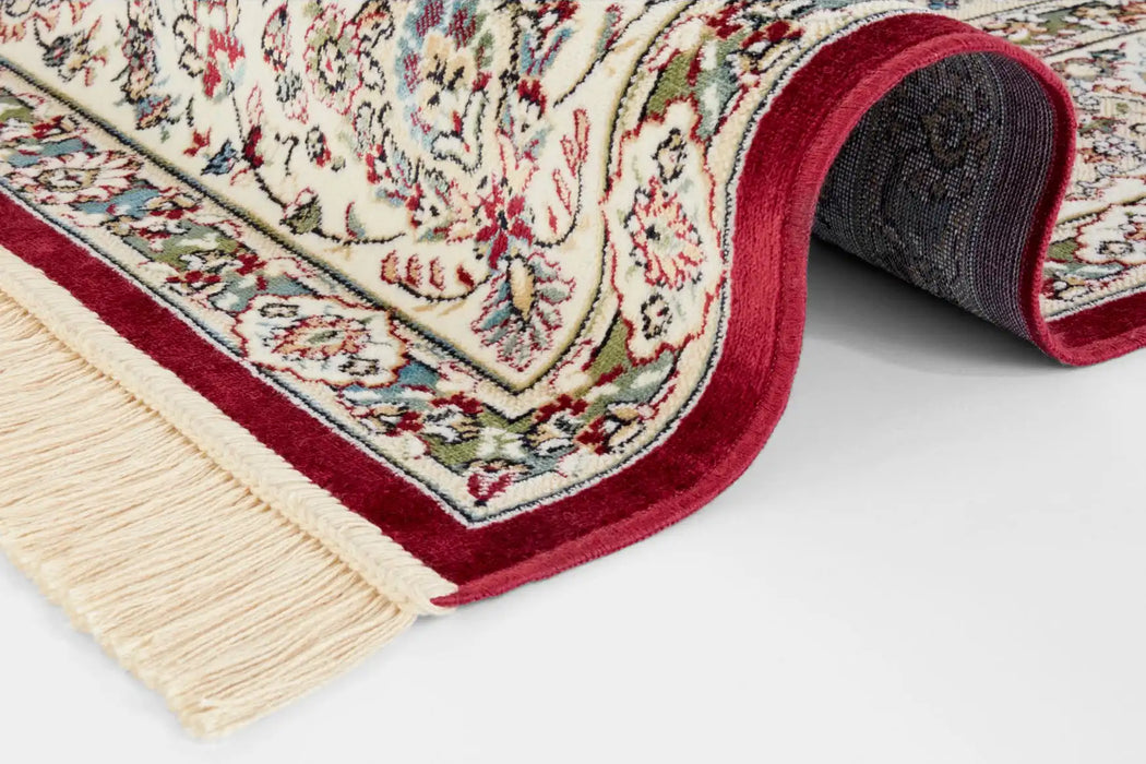 Nouristan naveh antik nain red green Multicoloured, Red Living Room Moroccan Rug.