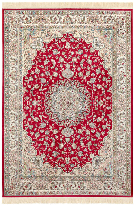 Nouristan naveh antik nain red green Multicoloured, Red Living Room Moroccan Rug.