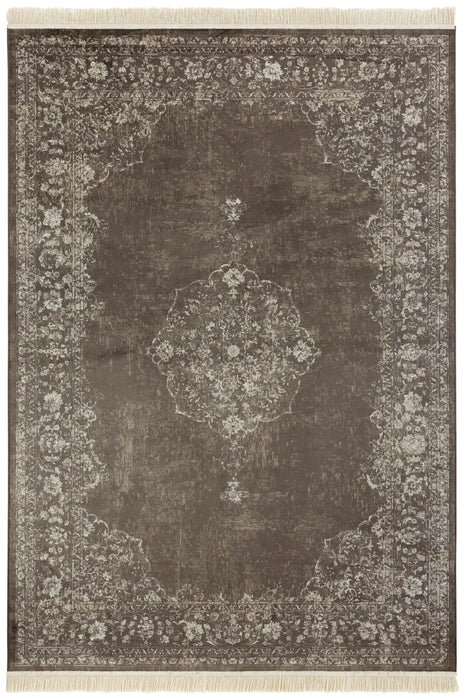 Nouristan naveh medallion brown Brown Living Room Moroccan Rug.