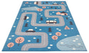 Hanse Home adventures hanse home street sky blue Blue Living Room  Rug.