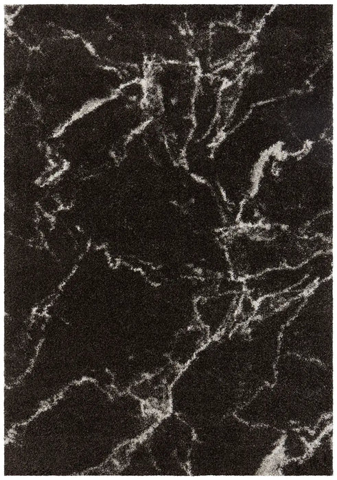 Mint Rugs nomadic hh 104893 black cream Black, Cream Living Room Moroccan Rug.
