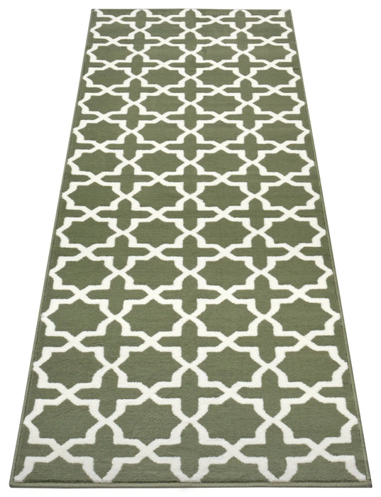 Hanse Home basic glam green Green Living Room Geometric Rug.
