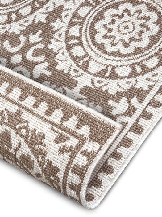 NorthRugs twin supreme jardin linen Brown Living Room Striped Rug.