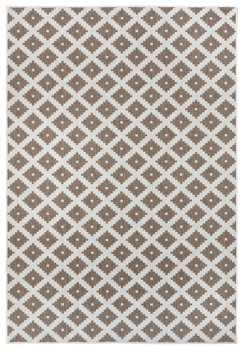 NorthRugs twin nizza linen Brown, Ivory Living Room  Rug.