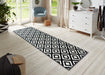 Hanse Home hamla diamond black cream Black Living Room Geometric Rug.