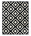 Hanse Home hamla diamond black cream Black Living Room Geometric Rug.