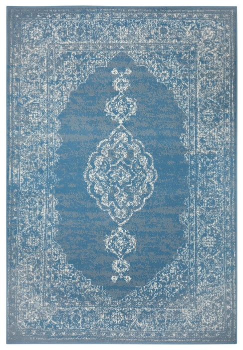 Hanse Home gloria meridional sky blue Blue Living Room  Rug.