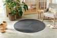 NorthRugs braided trenzado dark grey Grey Living Room  Rug.