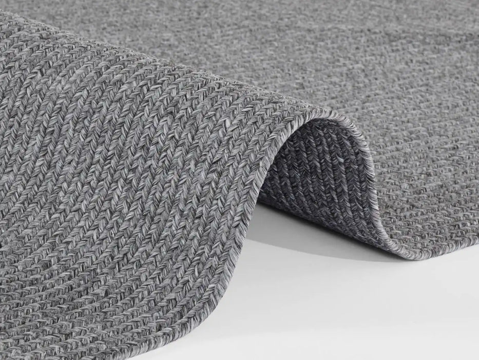 NorthRugs braided trenzado light grey Grey Living Room  Rug.