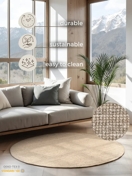 Boucl�� 105973 Ivory White Rug