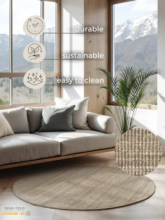 Boucl�� 105975 Grey Brown Rug