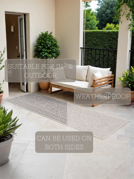 Duet 106249 White Grey Indoor / Outdoor Reversible