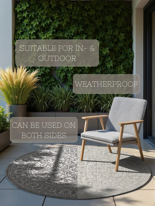 Duet 106249 White Grey Indoor / Outdoor Reversible