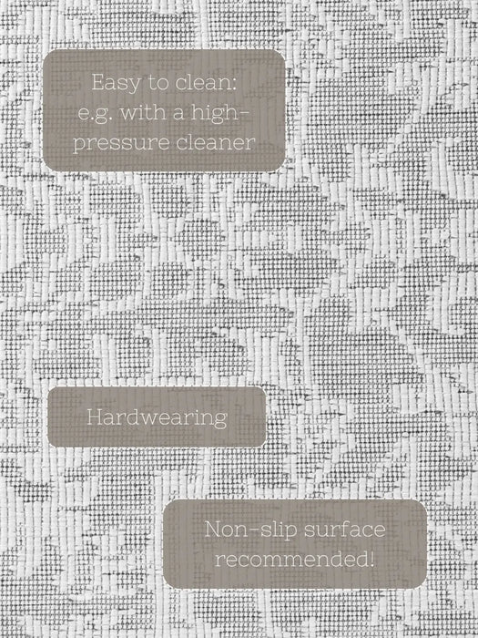 Duet 106249 White Grey Indoor / Outdoor Reversible