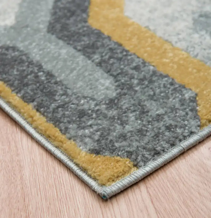 Asiatic nova nv14 yellow Grey, Yellow Living Room  Rug.