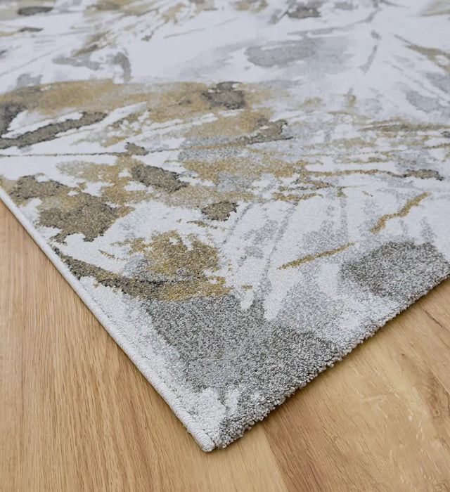 Mastercraft liberty 34007 6191 Grey, Yellow, Ivory Living Room Floral Rug.