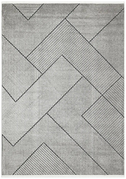 Concept Looms jazz rama jzm16 grey black Grey, Black Outdoor  Geometric Rug.