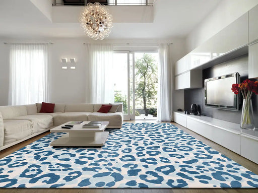 Mastercraft city 466152 ak100 Blue Living Room Floral Rug.