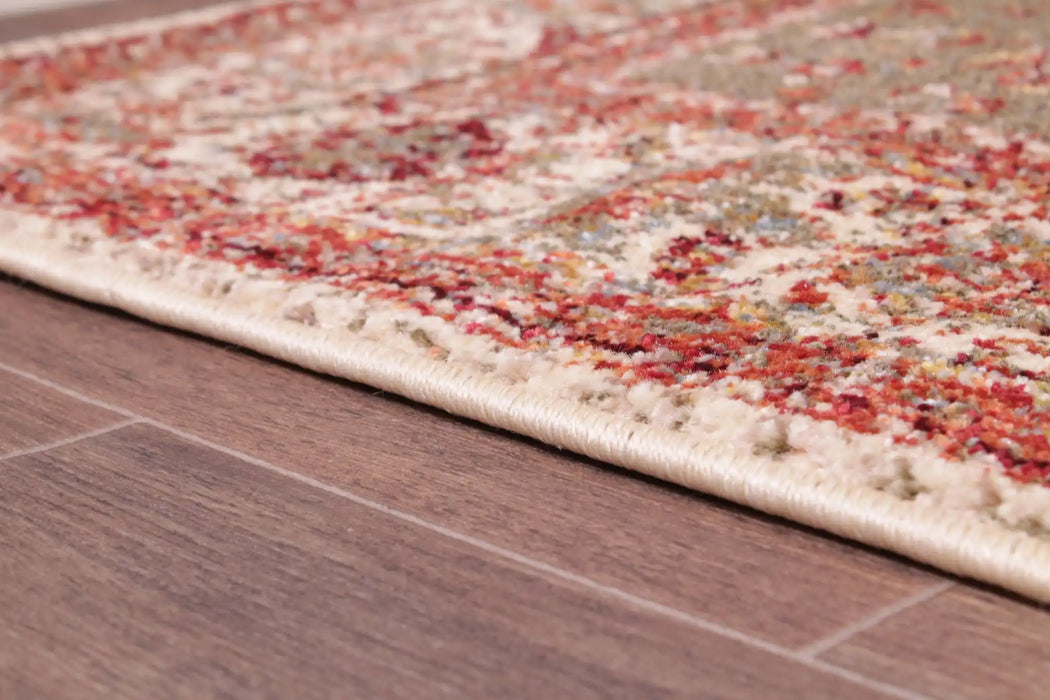 URCO orient urco 2529 cream red Multicoloured, Red, Cream Living Room Moroccan Rug.