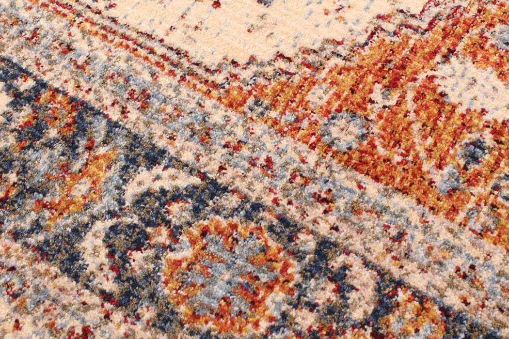 URCO orient urco 2529 navy Red, Navy Living Room Moroccan Rug.