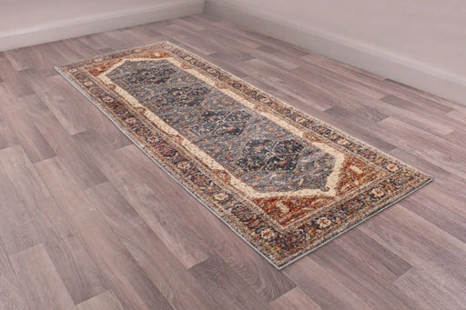 URCO orient urco 2529 navy Red, Navy Living Room Moroccan Rug.