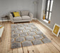 Think Rugs noble house 30782 30782 grey yellow Grey Living Room Shaggy Rug.
