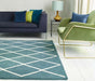 Asiatic albany asiatic diamond teal Blue, Teal Living Room Geometric Rug.