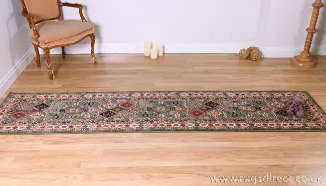 Mastercraft kashqai 4306 400 Green, Red Living Room Wool Rug.