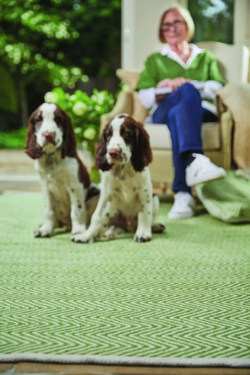Origins hug rug woven herringbone green Green Living Room Flat Weave Rug.