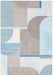 Mastercraft city 466109 ak500 Blue, Grey, Multicoloured Living Room Floral Rug.