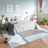 Mastercraft city 466109 ak500 Blue, Grey, Multicoloured Living Room Floral Rug.