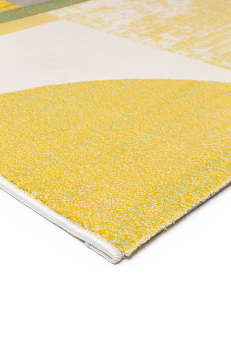 Mastercraft city a66109 ak700 Grey, Yellow, Multicoloured Living Room Floral Rug.