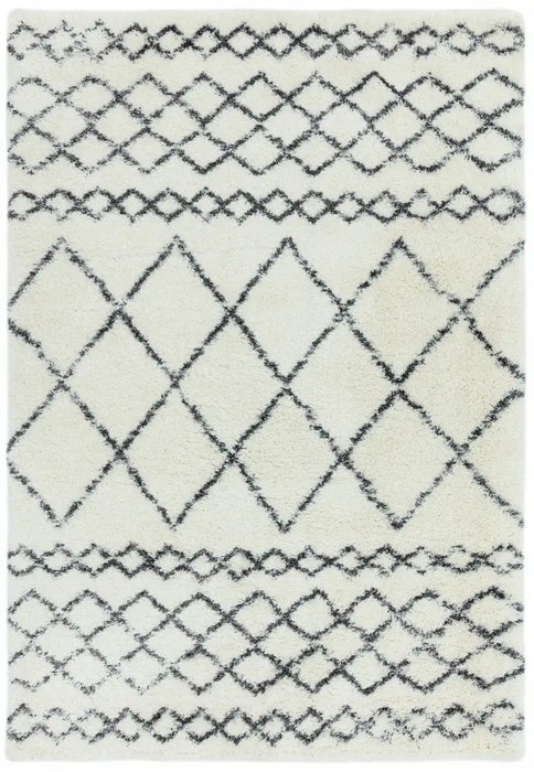 Asiatic alto al02 cream and grey Grey, Cream Living Room Shaggy Rug.