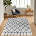 Serdim Rugs marrakesh 510 dark cream Grey, Cream Living Room Geometric Rug.