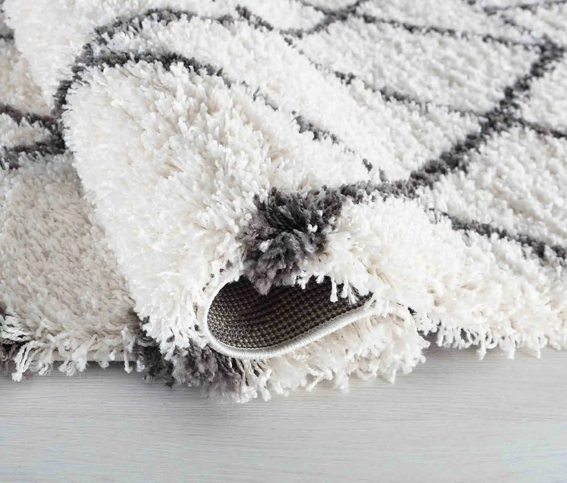 Serdim Rugs marrakesh 510 dark cream Grey, Cream Living Room Geometric Rug.