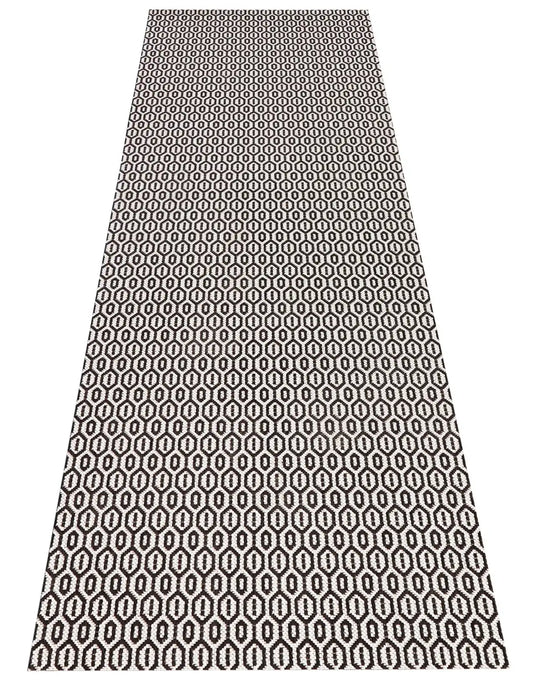 NorthRugs meadow coin black Black Living Room Striped Rug.