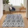 Serdim Rugs marrakesh 530 dark cream Grey, Cream Living Room Geometric Rug.