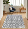 Serdim Rugs marrakesh 530 grey Grey Living Room Geometric Rug.